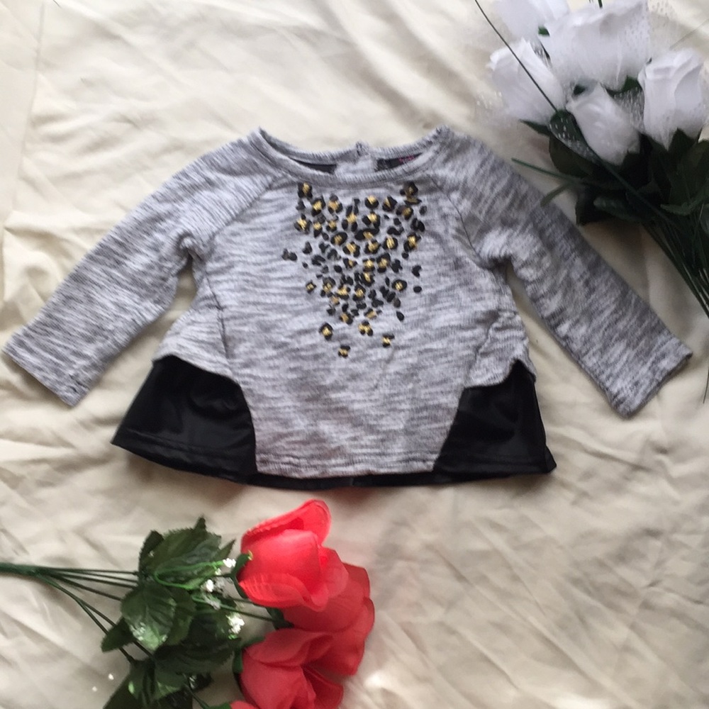 Koala Infant Gray/Black Girl’s Top Sz:3-6m